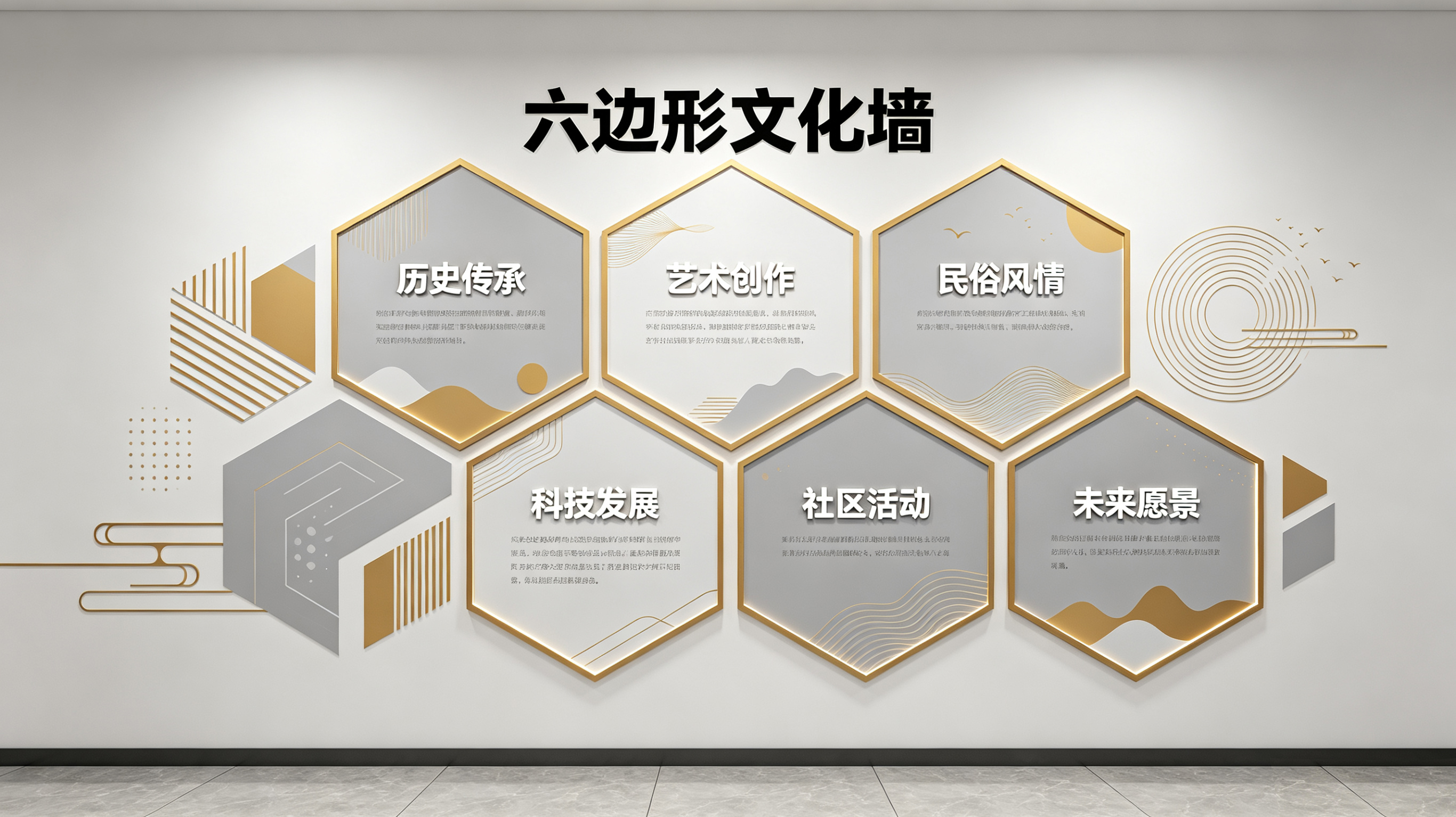 新余企业文化墙 | 六边形信息美学